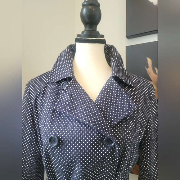 Vintage Tommy Hilfiger Polka Dot Trench Coat - Picture 3 of 10